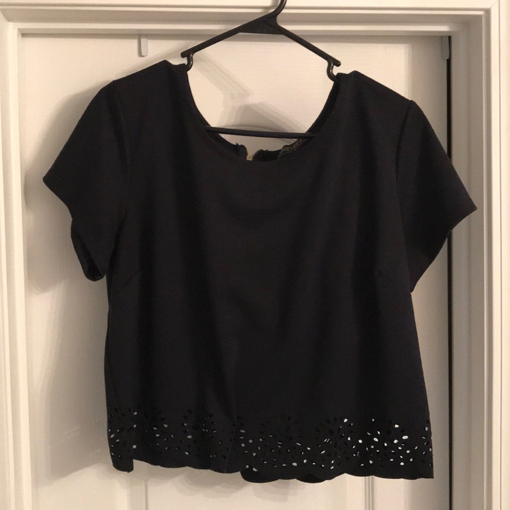 Blue crop top